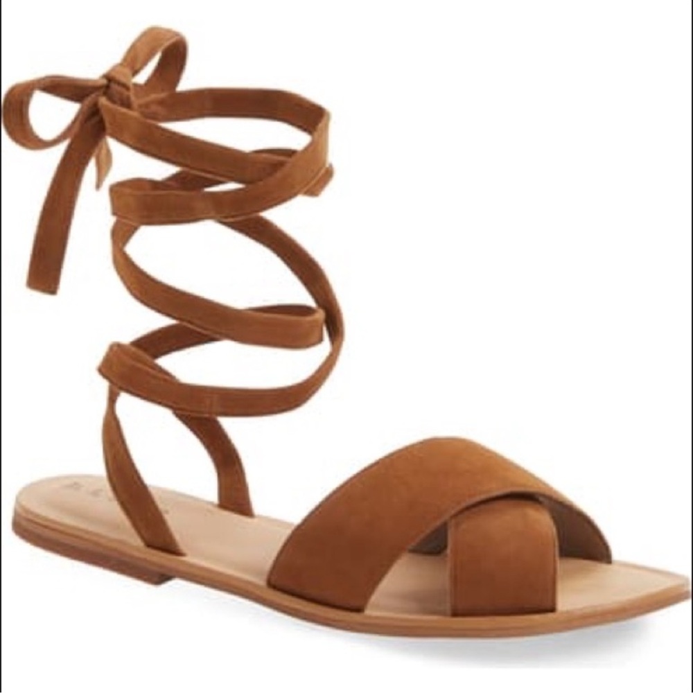 Hinge Lace Up Gladiator Sandals Size 8 Brown